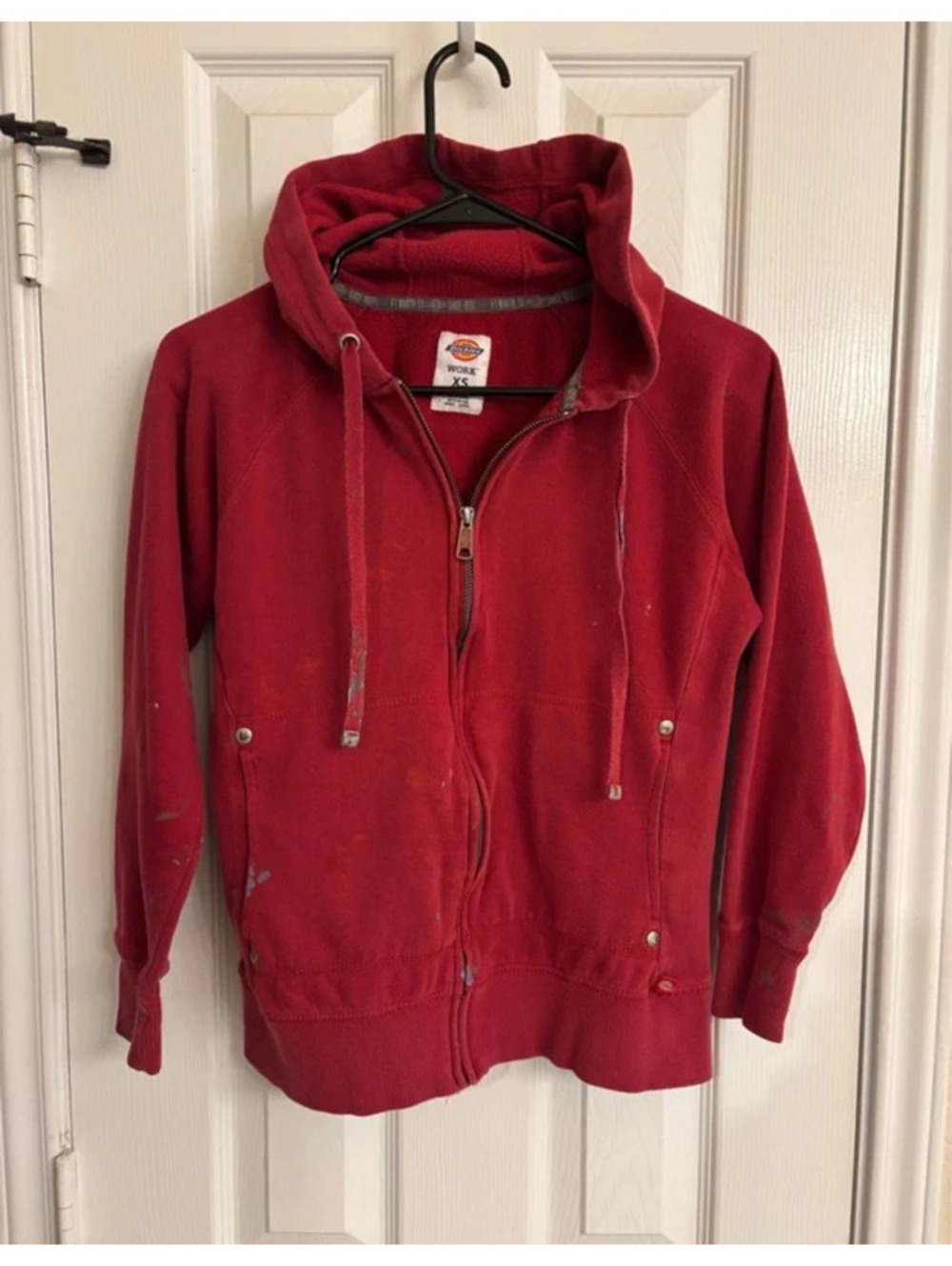 Dickies Red Work Hoodie Sweatshirt XS